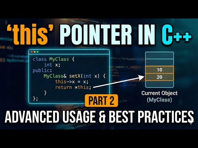 'this' pointer in C++ - part 2 | C++ Tutorial | C++ Programming
