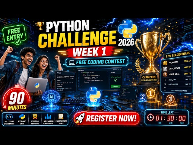 Python HackerRank Coding Contest 2026 🔥 FREE Week 1 Challenge | ManaTrick