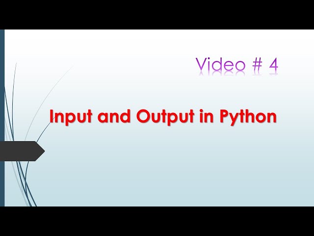 How to enter data in Python and get output form Python | Input and Output in Python - PyPro
