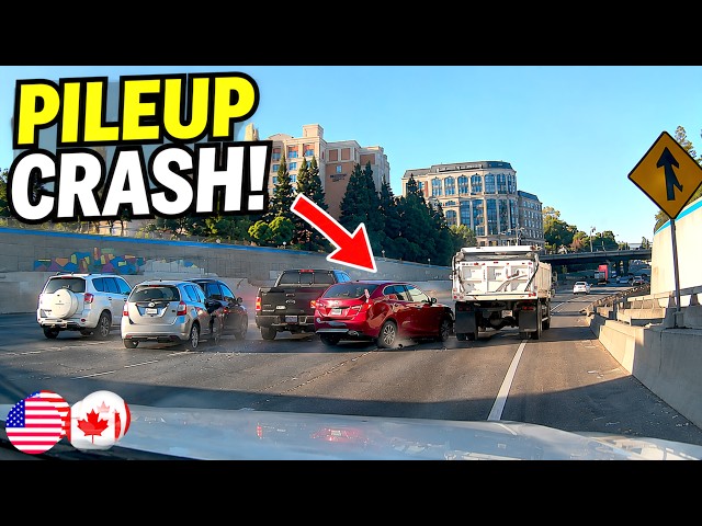 CAR DRIVER CUT-OFF CAUSES MULTI-CAR CRASH - 1035 | Driving Fails