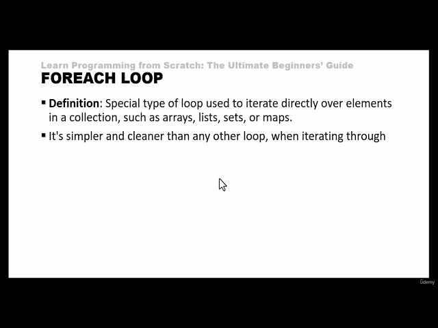 195. Foreach Loop