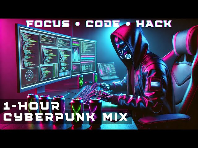 Hard Cyberpunk Mix | Music for Coding, Programming, Work, Focus,  Concentration & Productivity