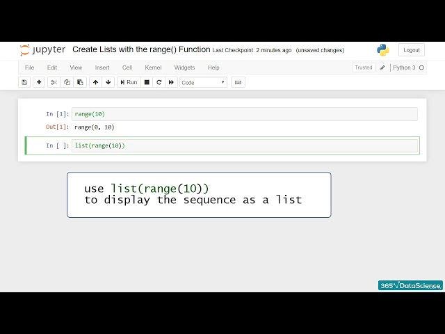 Iteration in Python | Creating Lists with range() Function | Python Tutorial for Beginners