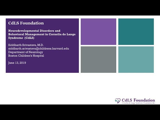 Neurodevelopmental Disorders Behavioral Management CdLS
