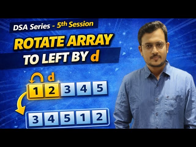 Rotate Array to Left by d | DSA in Java | Array Rotation Problem