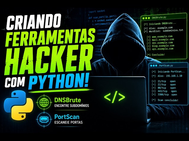 Criando Ferramentas Hacker com Python! (DNSBrute e PortScan)