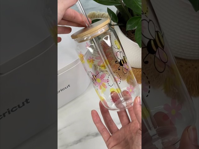 Sublimate a glass can with Cricut Mug Press #cricut #cricutmugpress #sublimation
