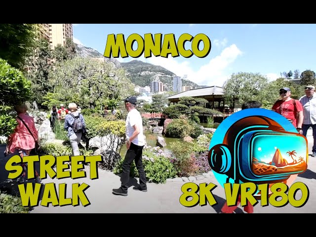 08 Monaco City Walking through the Princess Grace Japanese Garden 8K 4K VR180 3D Travel
