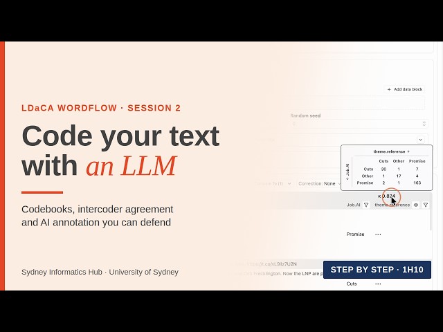 AI Annotator in Wordflow - Coding Text with an LLM, Step by Step(LDaCA workshop, Aug 2026)