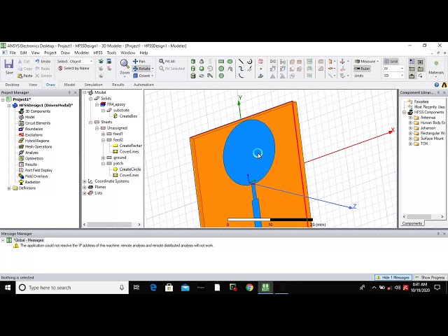 Design of circular microstrip patch antenna using hfss in tamil