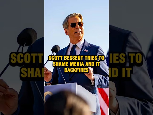 Scott Bessent tried to shame the media and it backfired. Every accusation is a confession.
