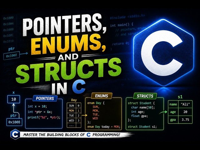 Pointers, Enums and Structs in C | C Tutorial