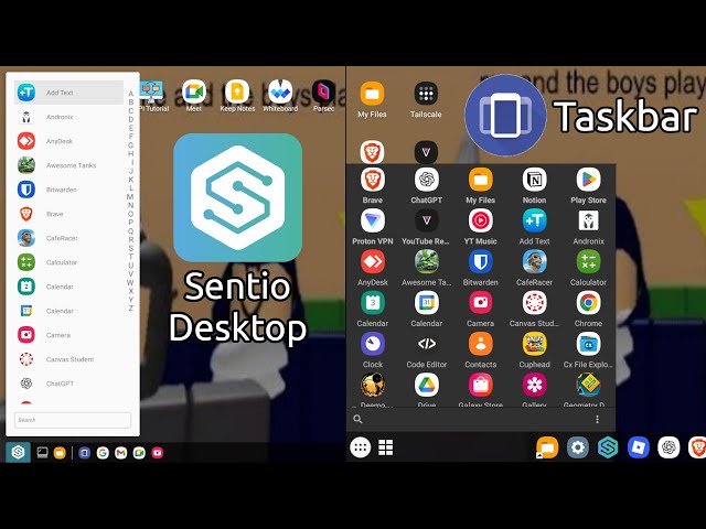 Using my Android Tablet as a computer via Sentio Desktop & Taskbar!