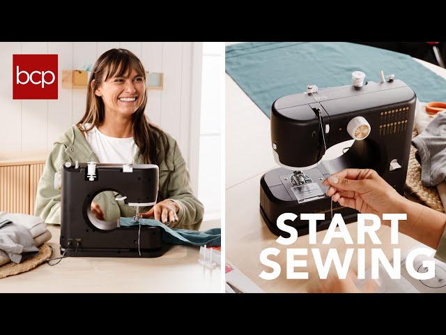 Double Stitch Power! Compact Sewing Machine with 16 Patterns | Best Choice Products