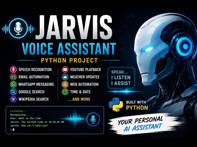 🎙️ Jarvis Voice Assistant | Python Voice Automation Project