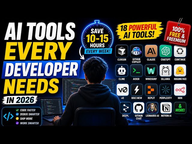 18 AI Tools Every Developer Needs in 2026 (FREE & Freemium)