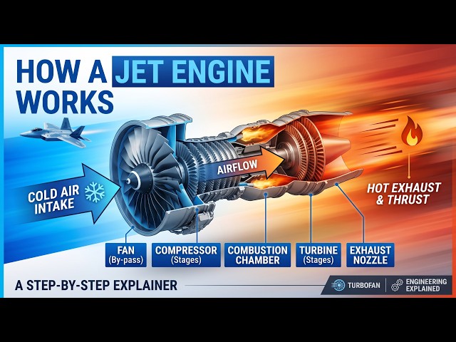 How a Jet Engine Works | Complete Step-by-Step Mechanism