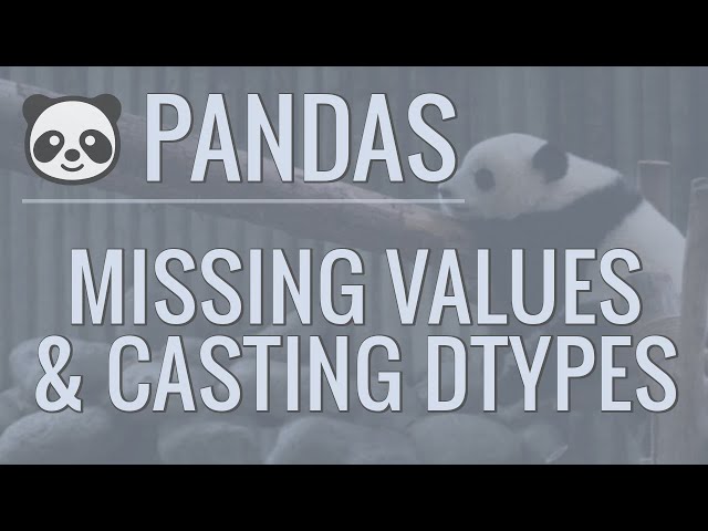 Python Pandas Tutorial (Part 9): Cleaning Data - Casting Datatypes and Handling Missing Values