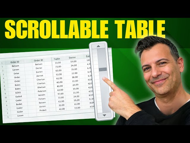 Scrollable Tables in Excel: The OFFSET Formula Hack