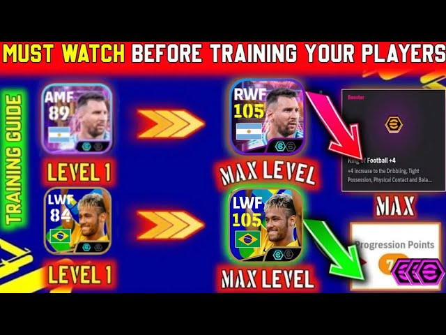 Free L. MESSI And NEYMAR Max Training Tutorial in eFootball 2025 Double Booster Best Training Guide