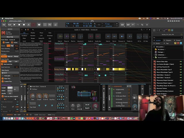 Tutorial on the glitch fx that I contributed to Bitwig's pack, "Grid Alchemy"