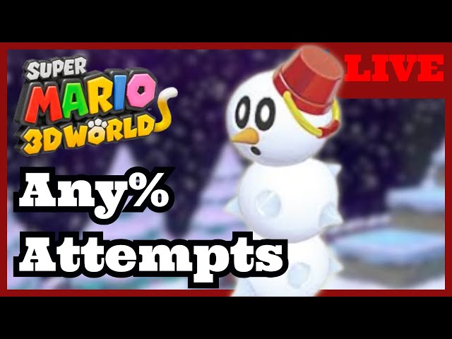 Super Mario 3D World Any% Speedrun Attempts for Sub 1:30 | DAY 6 |🔴LIVE🔴