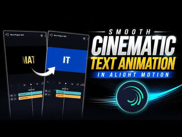 Smooth Cinematic Text Animation | Alight Motion Tutorial