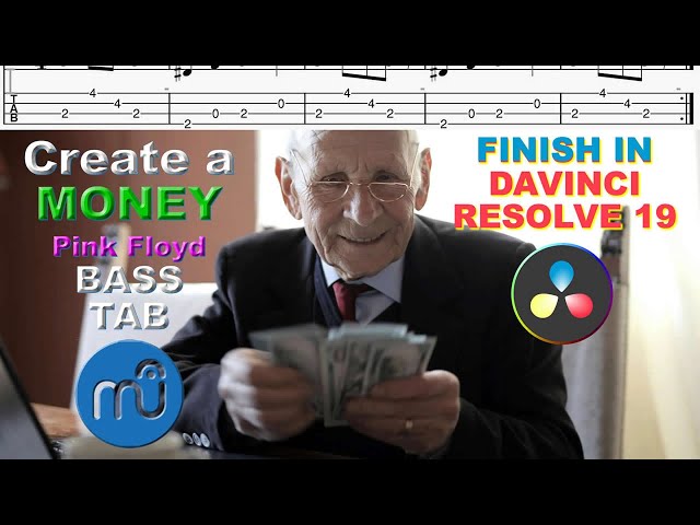 How to Tab 'Money' on Bass- Edit /w Davinci Resolve in 2026 #musescore #davinciresolve #basstabs
