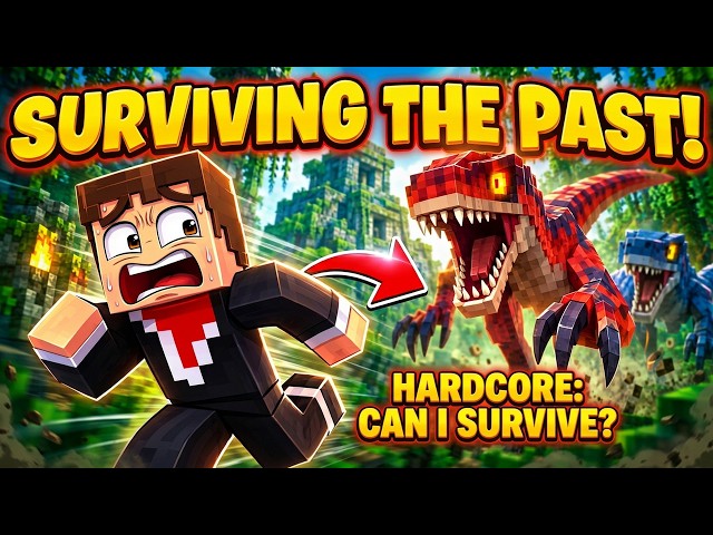 Minecraft, But I Tried To Survive The Prehistoric Era in Hardcore