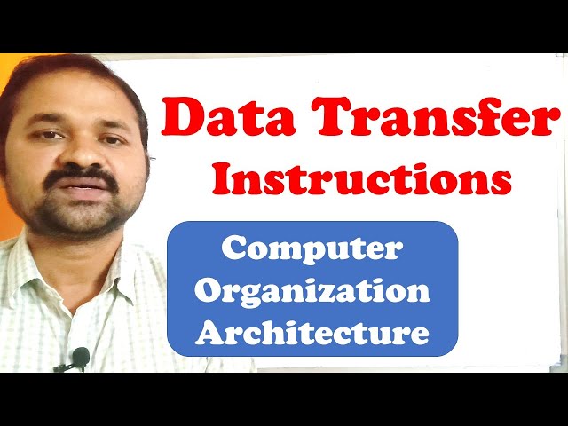 Data Transfer Instructions in Computer Organization || Computer Architecture