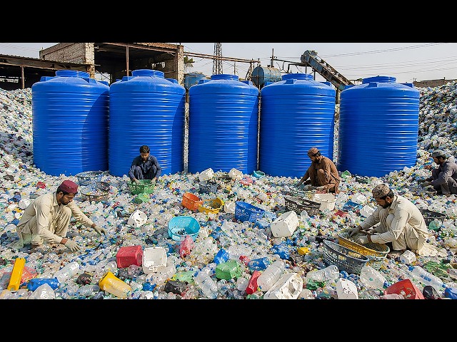 How Plastic Water Tanks Are Made from Recycled Plastic Scrap | Amazing Manufacturing Process