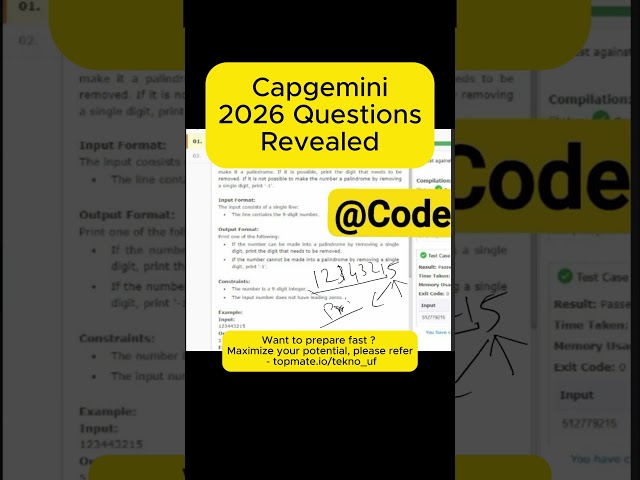 #Capgemini 2026 Questions Revealed #offcampusdrive #hiring