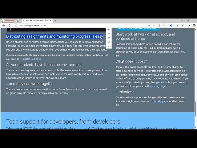 PythonAnywhere  Schedule tasks, host apps, run bots – all free