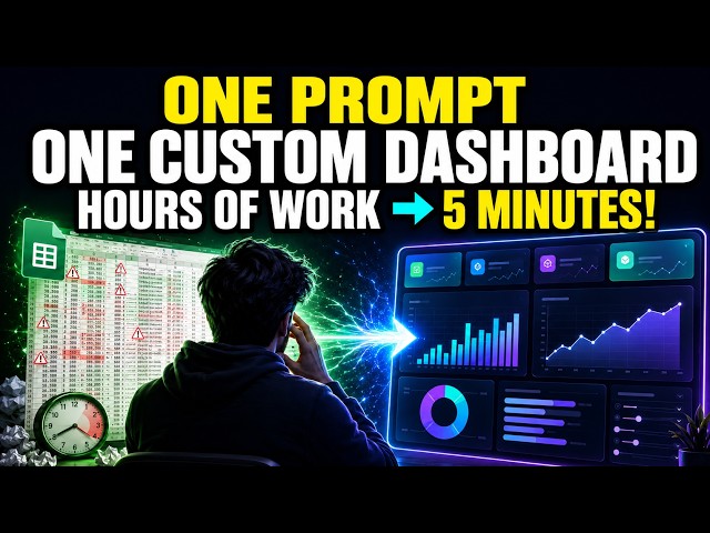 Excel Dashboard with One Prompt | Turn Hours into 5 Minutes (Visualize Data Like a Pro)