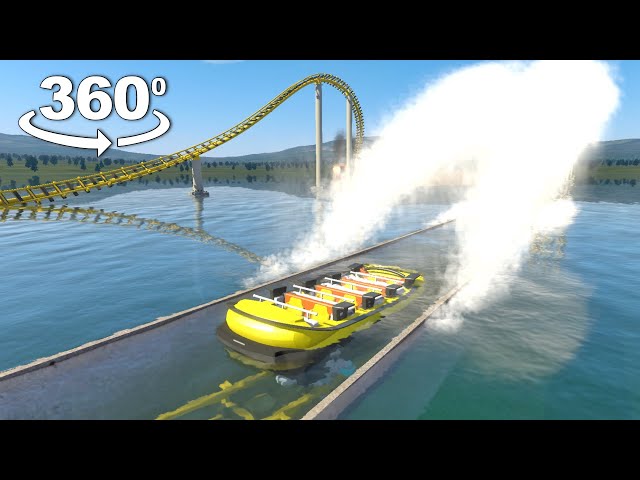 360 Video VR Roller Coaster Water Splash Underwater Simulator POV Ride 4K PSVR