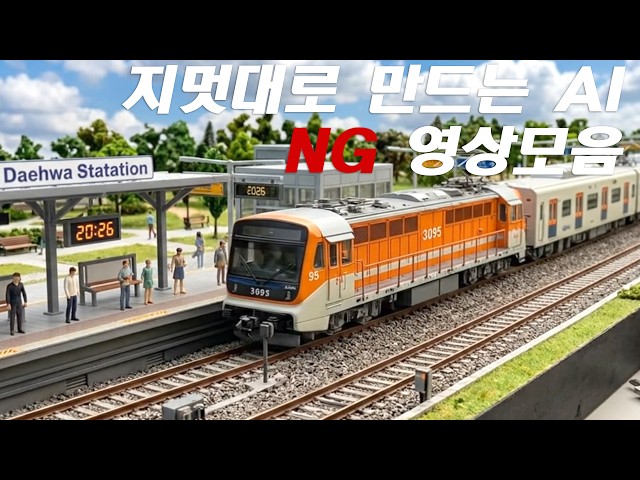 Crazy AI Train Bloopers! 🚆 KTX, SRT, ITX, HEMU-430X & More｜Funny AI Miniature Trains