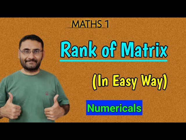 Rank of Matrix | Examples | In easy way | Maths