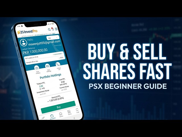 How to Buy & Sell Shares in PSX Using JS InvestPro App (For Beginners) Pakistan Stock Market