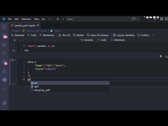Pandas Tutorial Part 1 | Create Your First DataFrame in Python 🐼