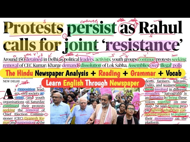 How to Read English Newspapers | The Hindu Analysis Today | Reading + Vocab + Grammar