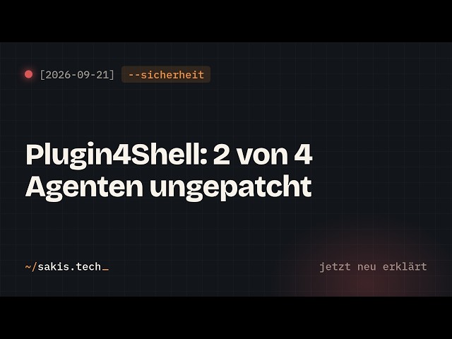 Plugin4Shell: Claude Code, Codex, Copilot, Gemini CLI – bist du betroffen?