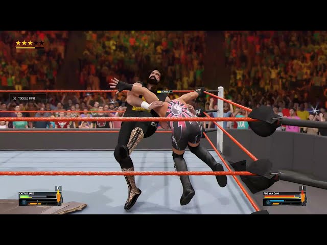 WWE2K25 Ep31 Season3  Cactus Jack vs Rob Van Dam Raw 2002 2 out of 3 Falls DQ Hardcore Championship
