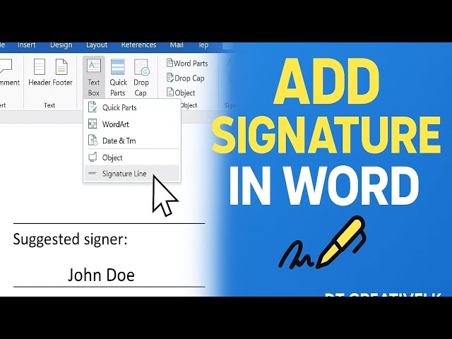 How to Insert a Signature Line in Microsoft Word | Easy Tutorial for Beginners (2025)