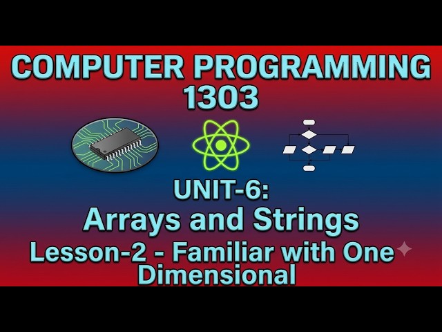 1303 Unit 06 Lesson 2  Familiar with One Dimensional Array C Array