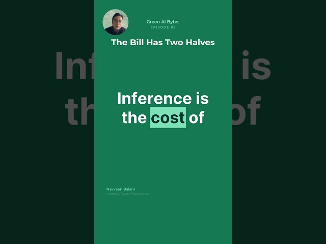 Your AI Bill Has Two Halves | Green AI Bytes Ep.2 #Shorts