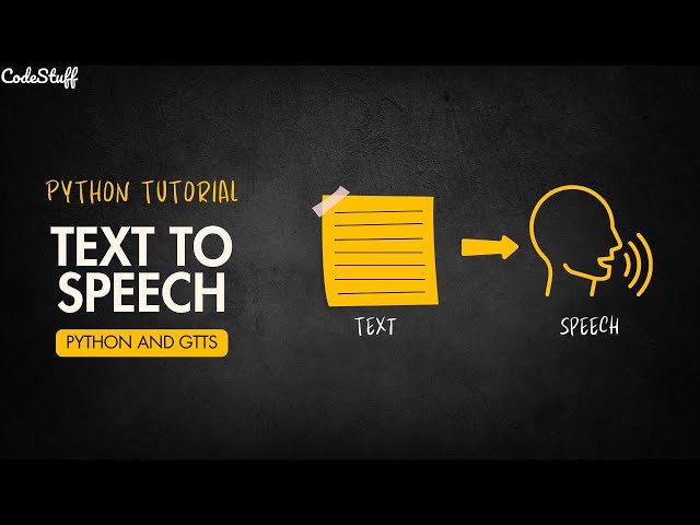 Text to Speech with Python | Python Tutorial