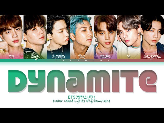 BTS Dynamite Lyrics (Color Coded Lyrics)