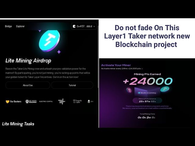 Woo: How To Mine The New Layer1 Blockchain Network ( Taker Network) Do Not Miss Out On This.