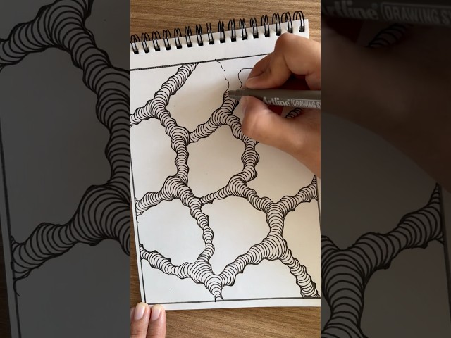 Easy Zentangle Pattern #artshorts #zentangleart #relaxingart #stressrelief #easyart #arttutorial