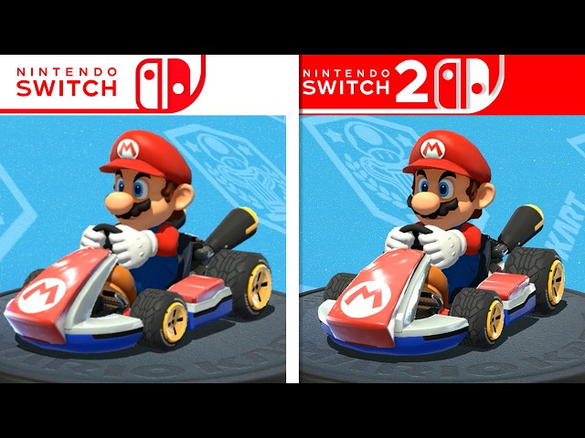 Mario kart 8 Deluxe | Switch vs Switch 2 | Switch 2 Update Graphics Comparison